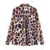 breasted leopard print long sleeve lapel shirt NSAM129020