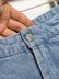 Falda pantalón de mezclilla plisada delgada con bolsillo NSAM129035