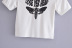 letter Insects print round neck short-sleeved T-shirt NSAM129041