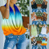 Sleeveless low-cut loose print/solid color vest-Multicolor NSSRX129086
