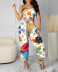printing sling backless high waist wide-leg vest and pant suit NSSRX129092