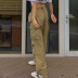 pantalones anchos con varios bolsillos en color liso NSGXF129111