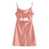 solid color Satin hollow out Slip Dress NSLQS129160
