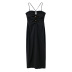 solid color slim backless slip dress NSLQS129166