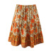 printing tube top pleated skirt suit NSLQS129169