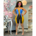 tube top lace-up tight color matching jumpsuit NSFH129175