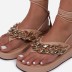 thick-soled metal chain Clipped toe strap sandals NSFH129190