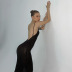 backless sling slim low-cut mopping solid color dress NSLKL129212