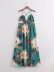 cross sling backless wrap chest lace-up flower print dress NSAM129255