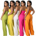 solid color tube top backless jumpsuit NSYMS129289