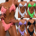 solid color Tassel stitching bikini set Multicolor NSHTS129354