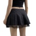 gothic style Low Waist Striped Lace stitching pleated A-line Skirt NSGXF129379