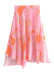 pleated printed tube top and skirt set NSLQS129410
