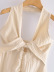 vestido de cuadros de burbujas con cuello halter en color liso NSLQS129417