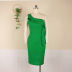 solid color single shoulder high waist sheath dress NSKNE129459