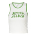 contrast color round neck sleeveless letter printing slim vest NSTNV129523