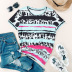 leopard hit color print round neck casual loose pullover t-shirt NSSI129524