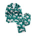 Conjunto pijama seda efecto tigre blanco animal print lazo NSMSY124436