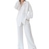 conjunto de pijama de pantalones de colo superior sólido NSMSY124447