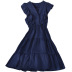 solid color V-neck sleeveless chiffon dress multicolors NSYXG124485