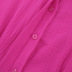 solid color cotton linen waist long-sleeved A-line shirt dress NSSQS124493