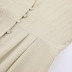 vestido evasé de cintura alta con escote en V profundo en color liso NSSQS124501