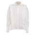 solid color right-angle shoulder long-sleeved stitching shirt NSSQS124519