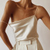 solid color swing collar satin ice silk camisole NSSQS124550