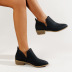 solid color back hollow pointed toe thick heel boots NSYBJ124574