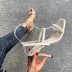 one word buckle stiletto open toe sandals NSYBJ124593