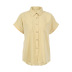 buttons solid color short sleeve pockets slim shirt NSSQS124649