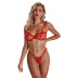 embroidery lace bow sling two-piece underwear  NSQMY124677