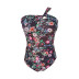 plus size hollow single-shoulder floral one-piece swimsuit NSJHD124713