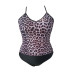 plus size cross sling leopard print one-piece swimsuit NSJHD124724
