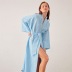solid color cotton long sleeve wrap bathrobe NSMSY124752