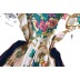vestido largo ajustado de manga corta de ganchillo con estampado plisado NSYXG124763