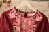 print Palace style long puff sleeves lace-up slim large swing dress NSYXG124773