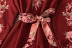 print Palace style long puff sleeves lace-up slim large swing dress NSYXG124773
