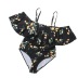 plus size print suspender lotus leaf one-piece swimsuit NSJHD124887