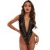 lace embroidery see-through V-neck one-piece underwear NSQMY124898
