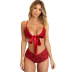 embroidery adjustable shoulder strap lace sexy lingerie set NSQMY124904