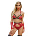 embroidery see-through halter lace two-piece underwear set NSQMY124917