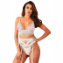 embroidery see-through sling lace bra two-piece underwear set NSQMY124924