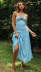 plaid sleeveless halter neck open back stitching large swing long dress NSJKW124996