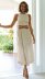 solid color sleeveless waist rope long dress NSJKW125001