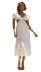 V-neck princess sleeves waistless solid color long dress NSJKW125003