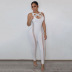 solid color hollow grid stitching backless slip jumpsuit NSRUI125008
