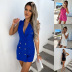 Double Breasted solid color Sleeveless suit collar Jumpsuit NSSZ125015