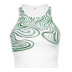printing sleeveless slim stretch round neck vest NSFH125017