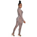 long sleeve round neck tight leopard/snake print jumpsuit NSMYF125028